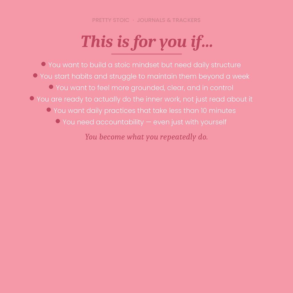30-Day Stoic Challenge Tracker — Daily Practices for Women