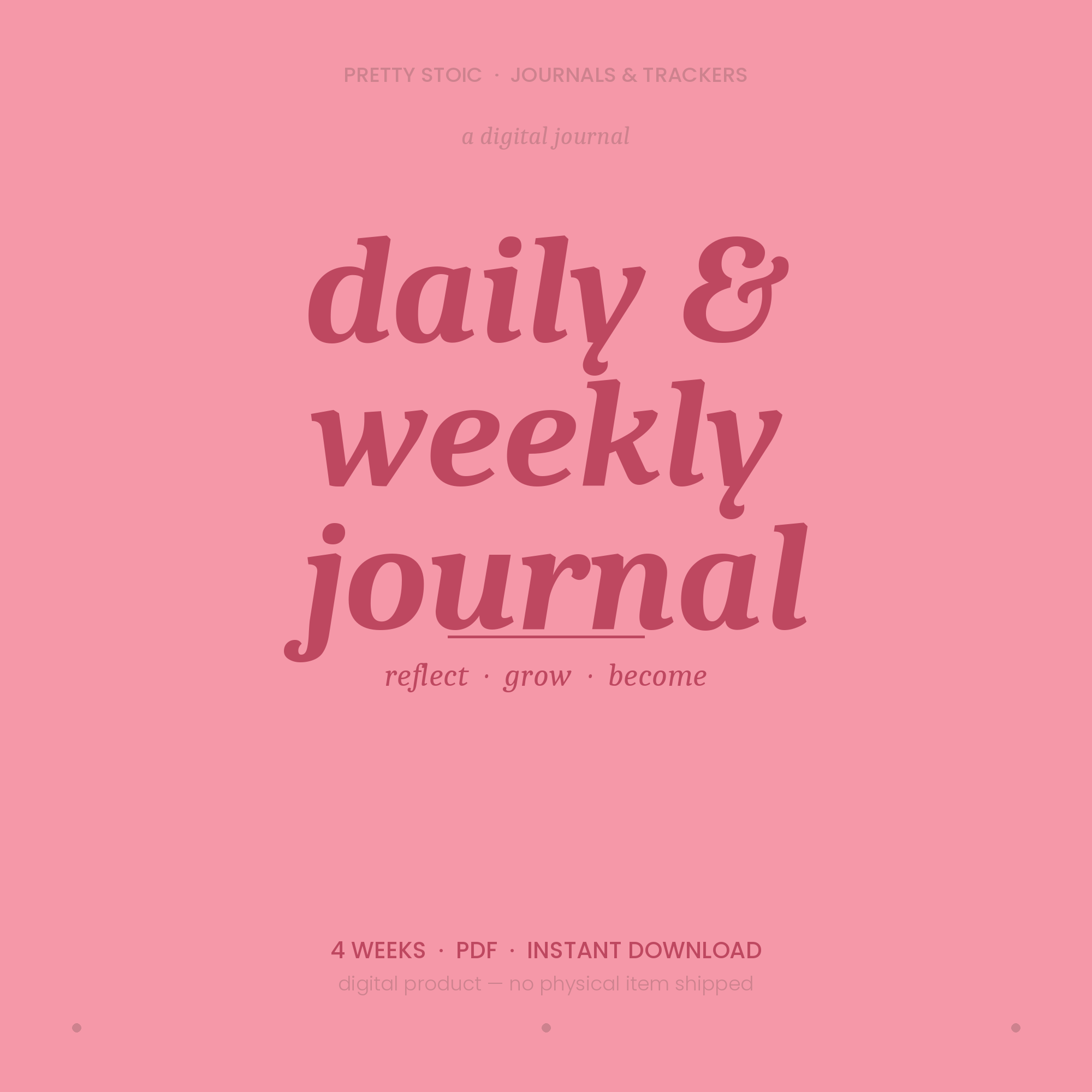 Daily & Weekly Journal — 4-Week Guided Journal for Women