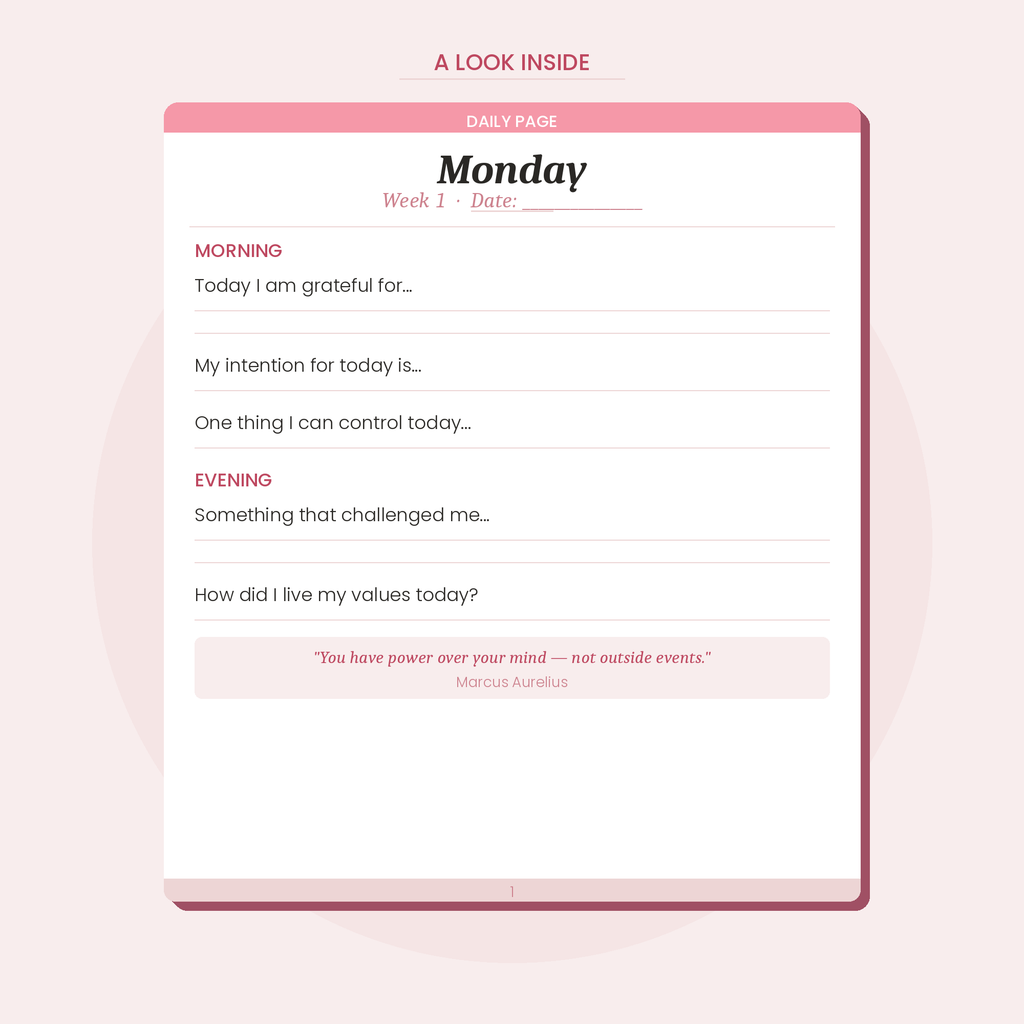 Daily & Weekly Journal — 4-Week Guided Journal for Women