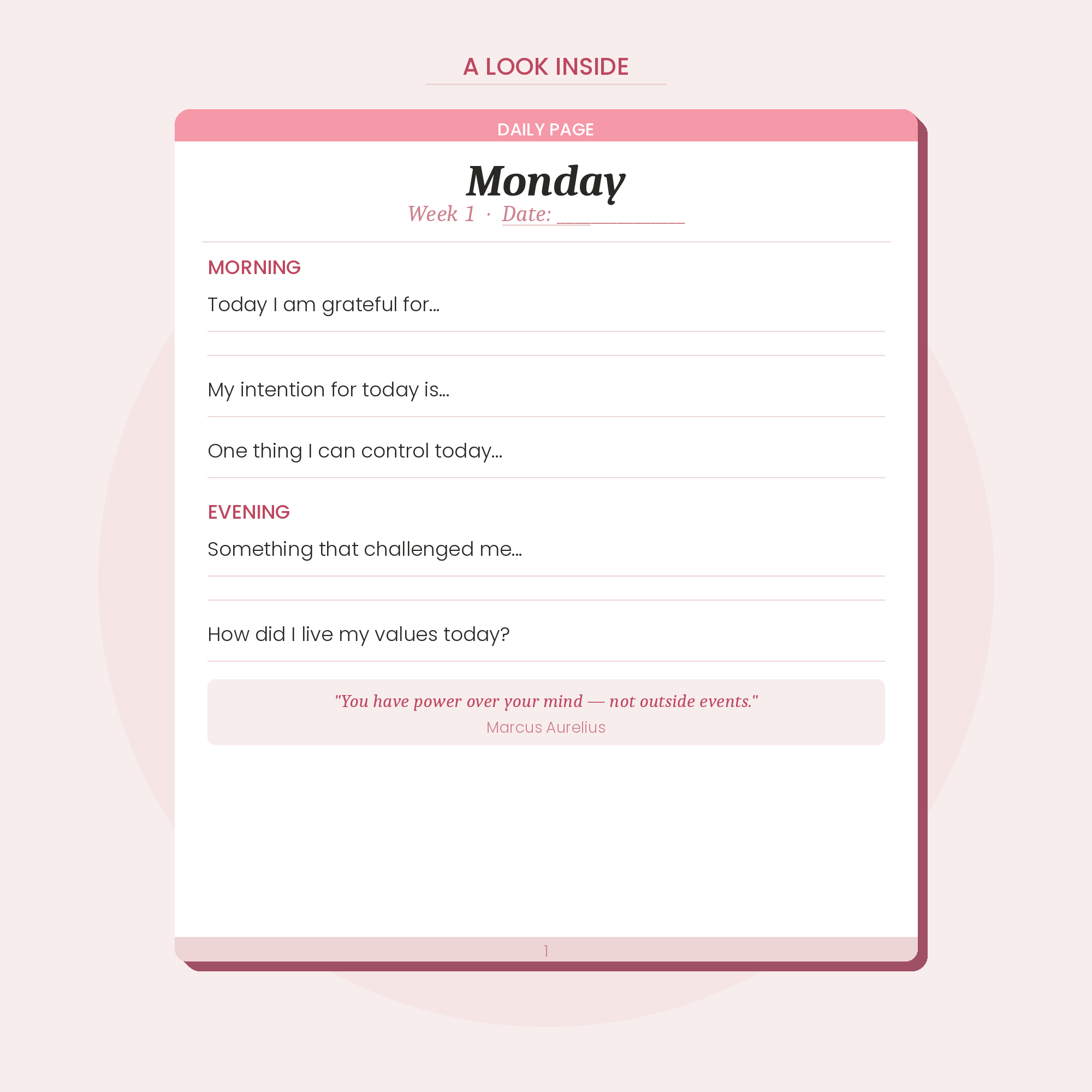 Daily & Weekly Journal — 4-Week Guided Journal for Women