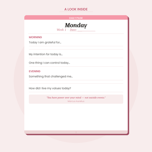 Daily & Weekly Journal — 4-Week Guided Journal for Women