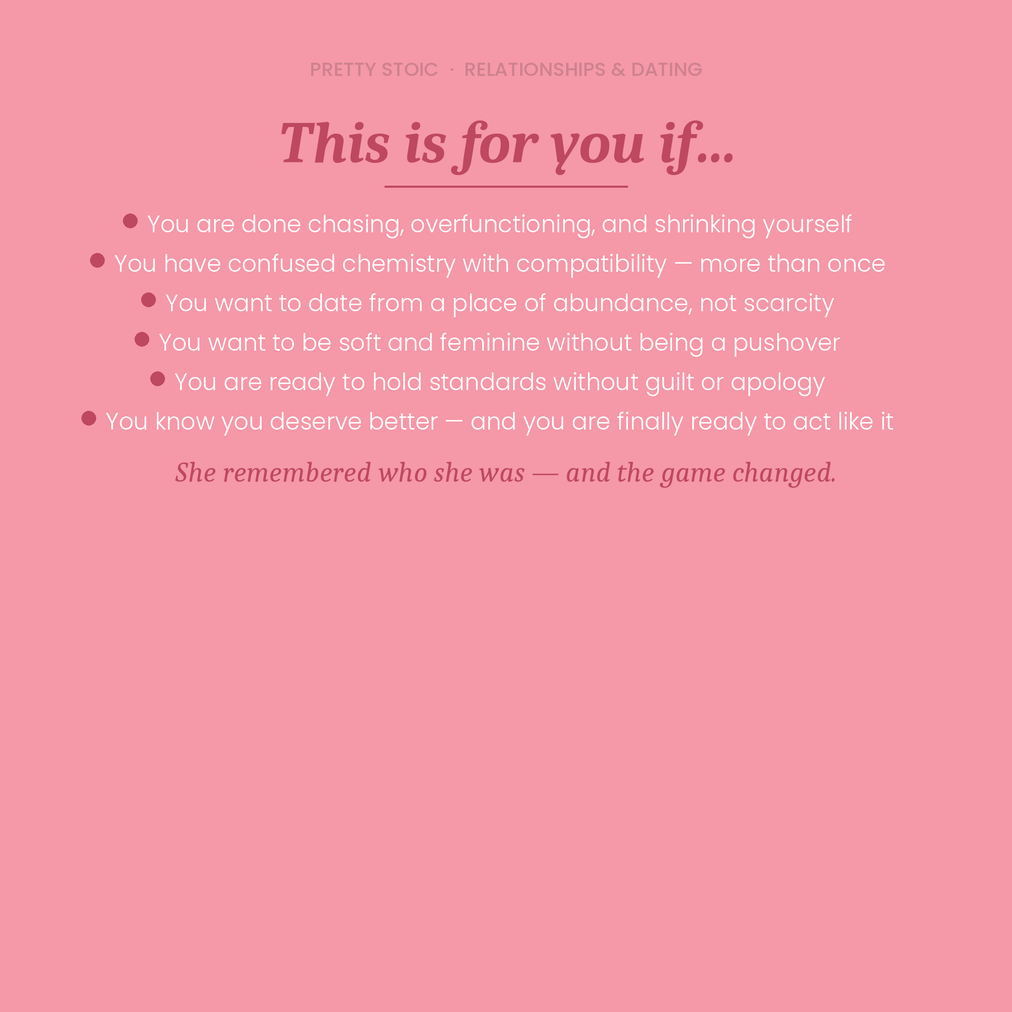 Feminine Dating Guide — Stoicism Applied to Modern Love