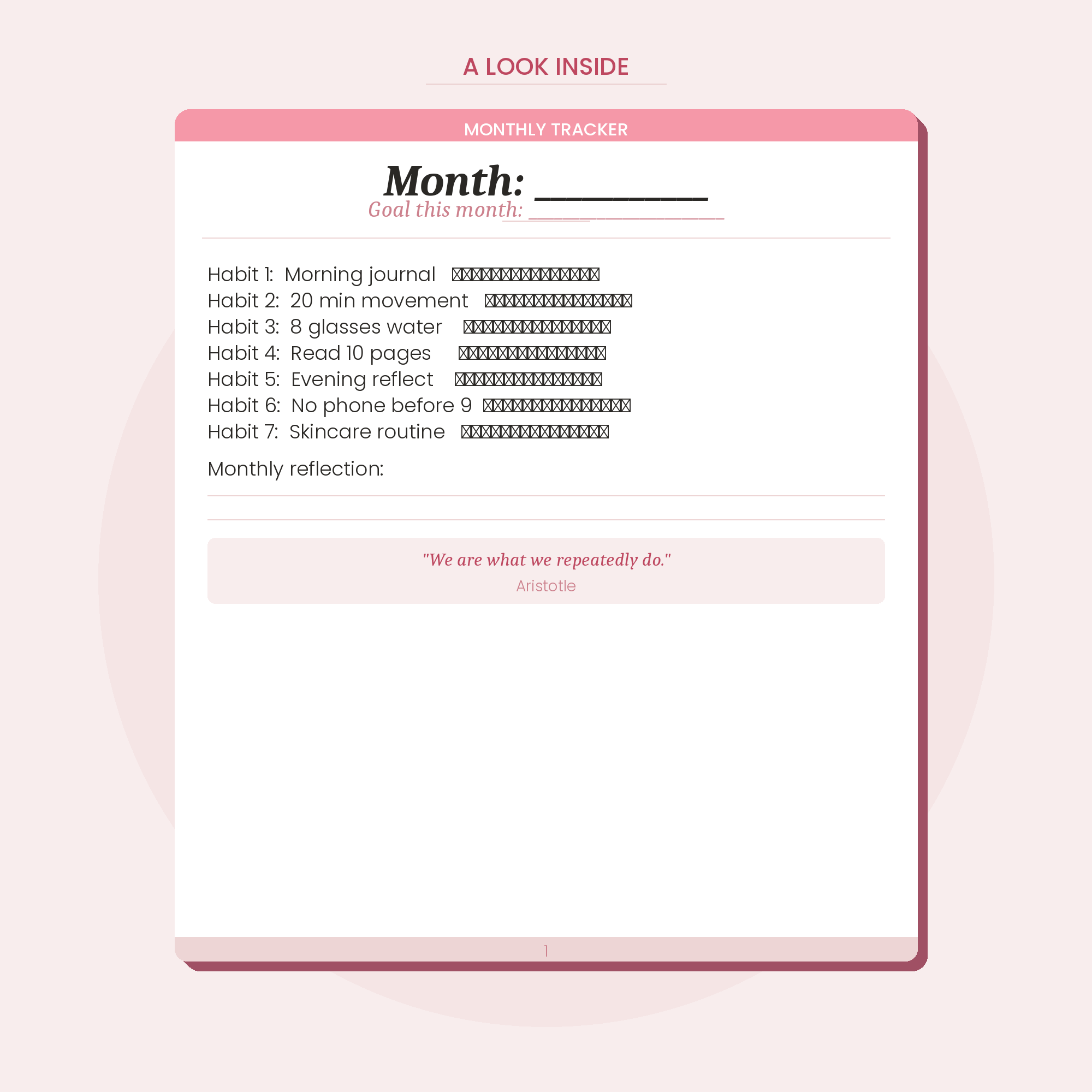 Monthly Habit Tracker — Build Better Habits for Women