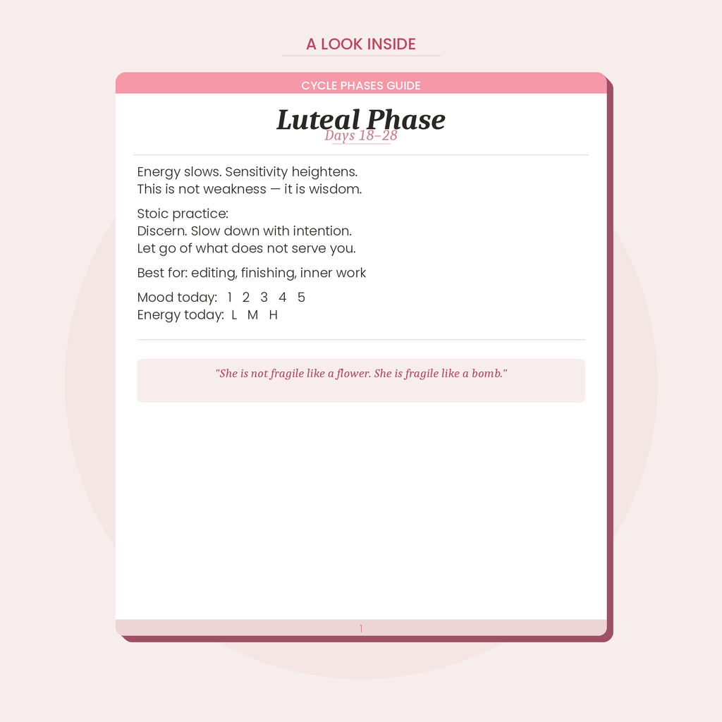 Mood & Cycle Tracker — Honor Your Energy Every Phase