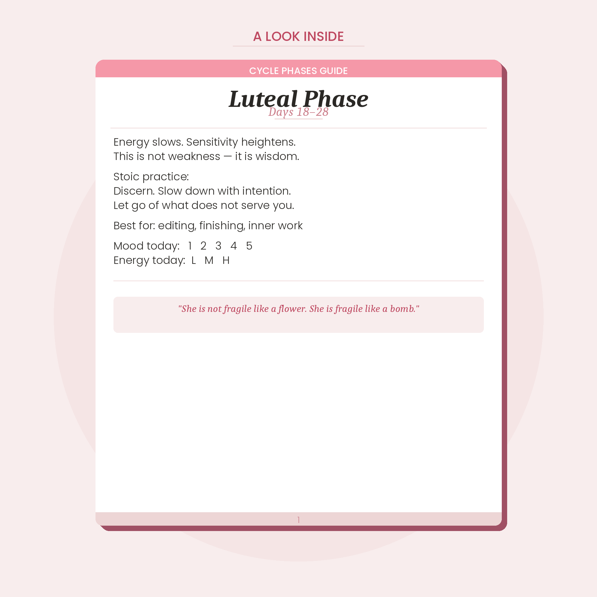 Mood & Cycle Tracker — Honor Your Energy Every Phase