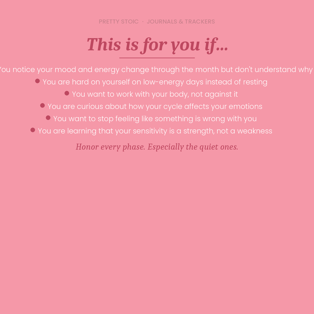 Mood & Cycle Tracker — Honor Your Energy Every Phase
