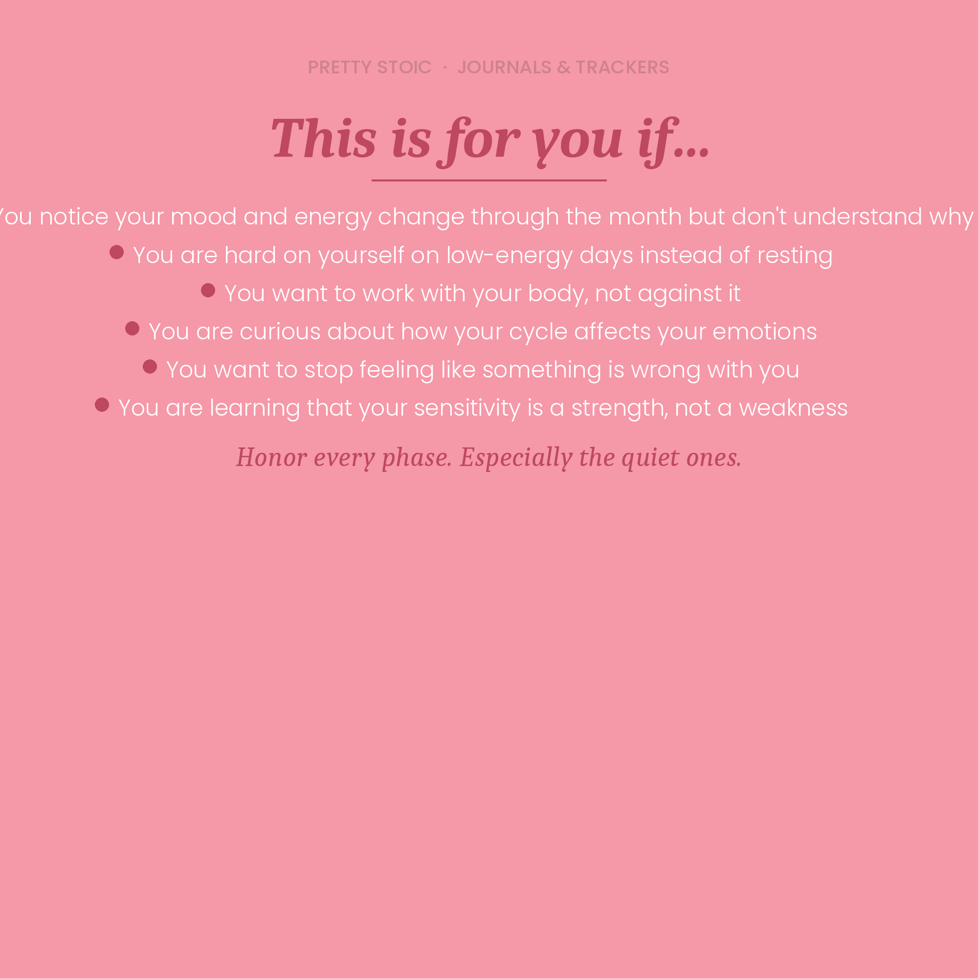 Mood & Cycle Tracker — Honor Your Energy Every Phase