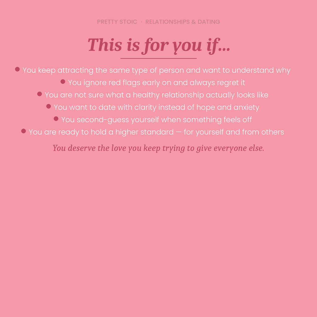 Red Flags & Green Flags — A Stoic Checklist for the Discerning Woman