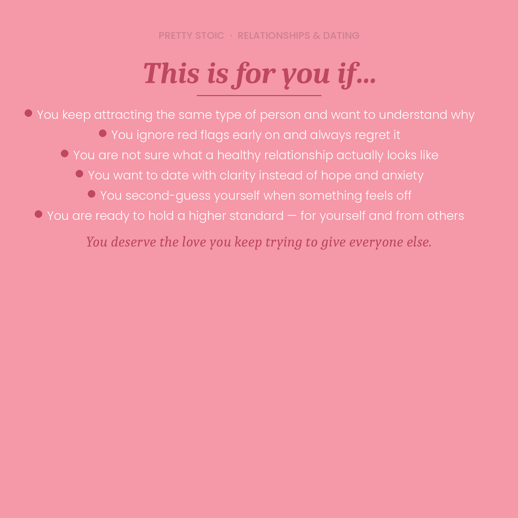 Red Flags & Green Flags — A Stoic Checklist for the Discerning Woman
