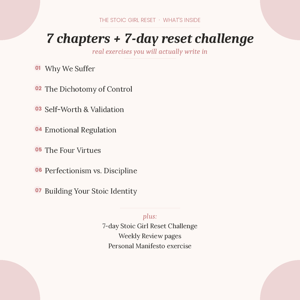The Stoic Girl Reset — Workbook on Emotional Regulation, Self-Worth & Inner Peace