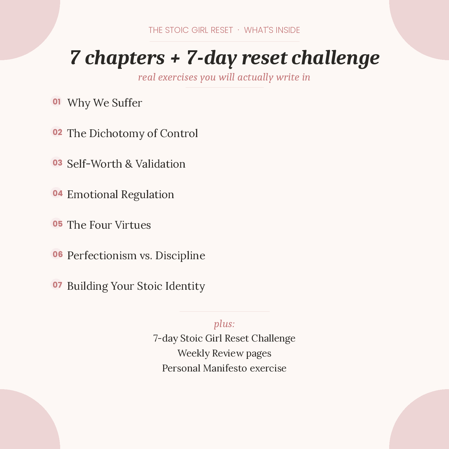 The Stoic Girl Reset — Workbook on Emotional Regulation, Self-Worth & Inner Peace