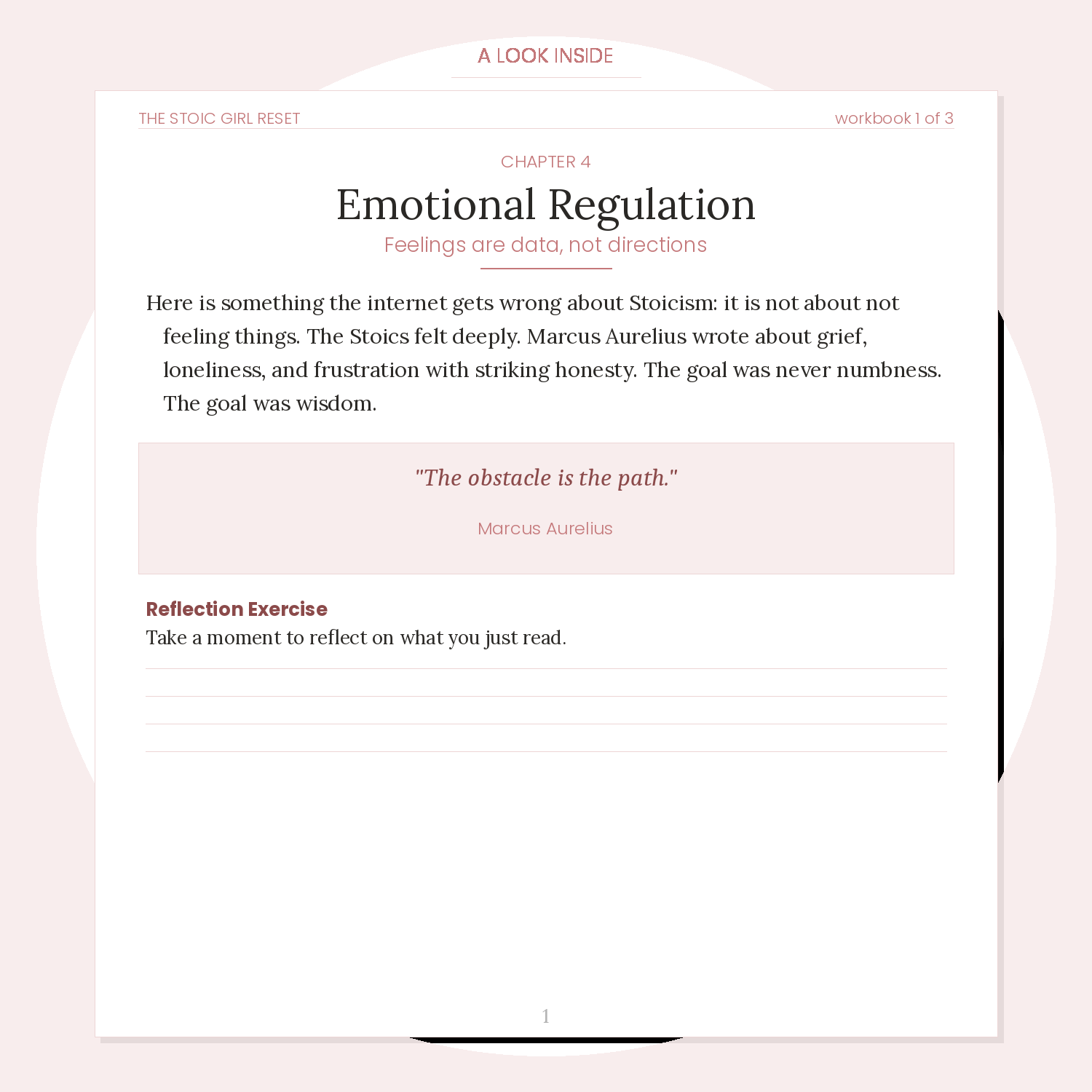 The Stoic Girl Reset — Workbook on Emotional Regulation, Self-Worth & Inner Peace
