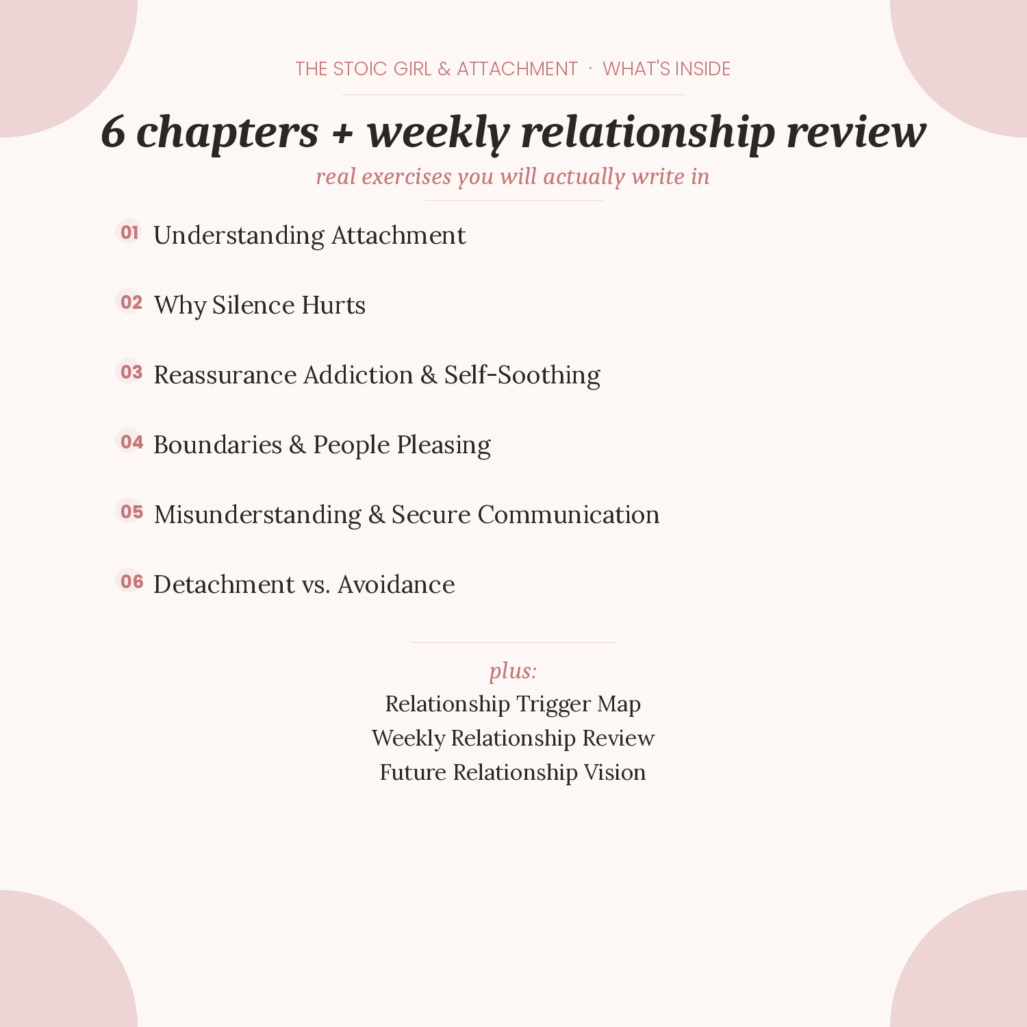 The Stoic Girl & Attachment — Workbook on Emotional Independence & Secure Relationships
