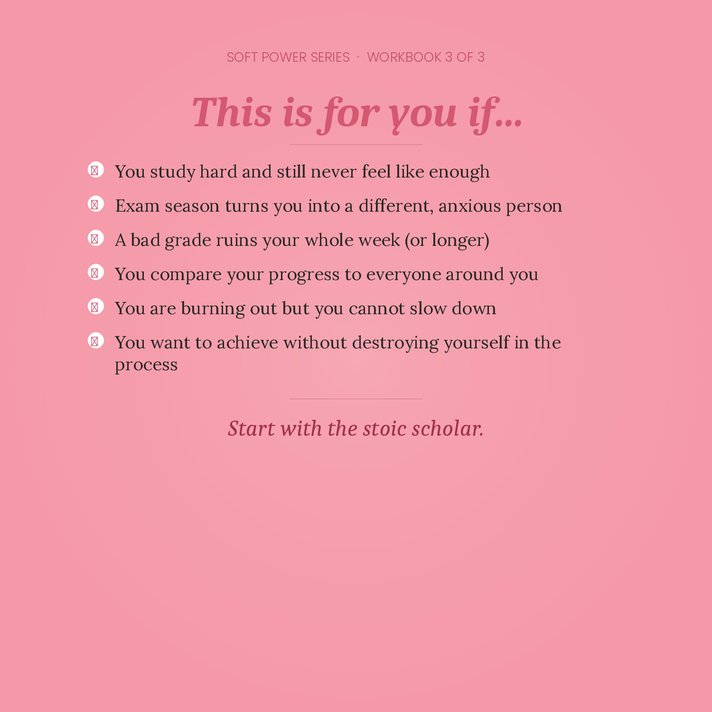 The Stoic Scholar — Workbook on Academic Excellence Without Anxiety or Self-Hatred