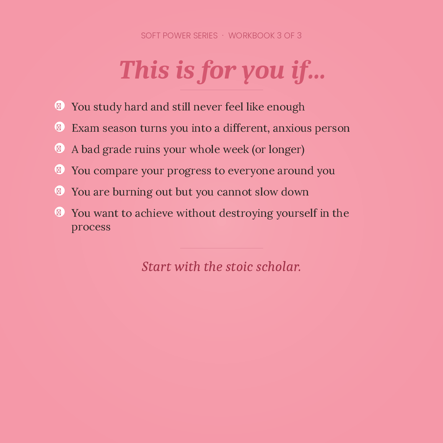 The Stoic Scholar — Workbook on Academic Excellence Without Anxiety or Self-Hatred